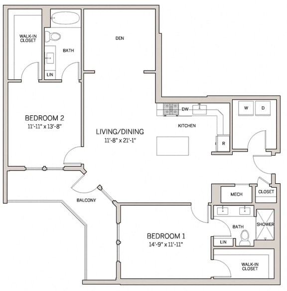 Two Bed Two Bath B21d Two Bed Two Bath B21d at AVE King of Prussia, King of Prussia, Pennsylvania