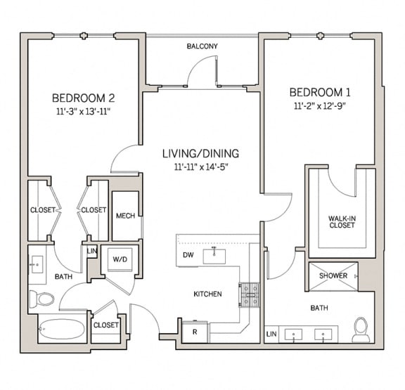 Two Bed Two Bath B3 Two Bed Two Bath B3 at AVE King of Prussia, King of Prussia, Pennsylvania