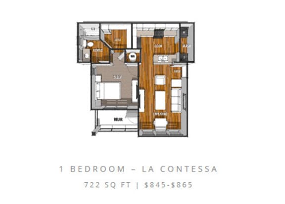 Floor Plan  Floor Plan at La Contessa Luxury Apartments, Laredo, TX 78045