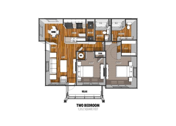 Floor Plan at La Contessa Luxury Apartments, Texas