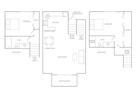 Bermuda 1275B Floor plan at Paradise Palms, Arizona, 85014