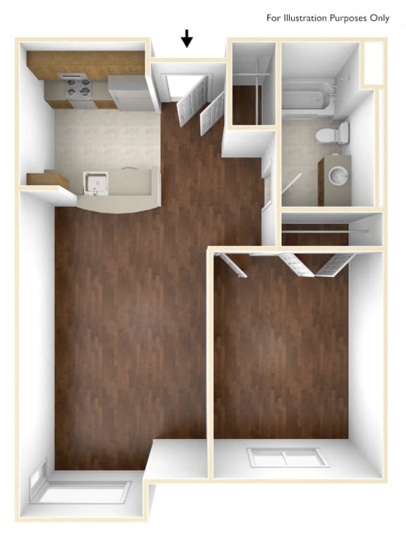 Floor Plan  One Bedroom Apartment Floor Plan Old Colony Apartments