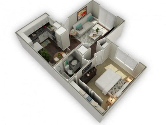 Ironwood Apartments The Westover 3D Floor Plan