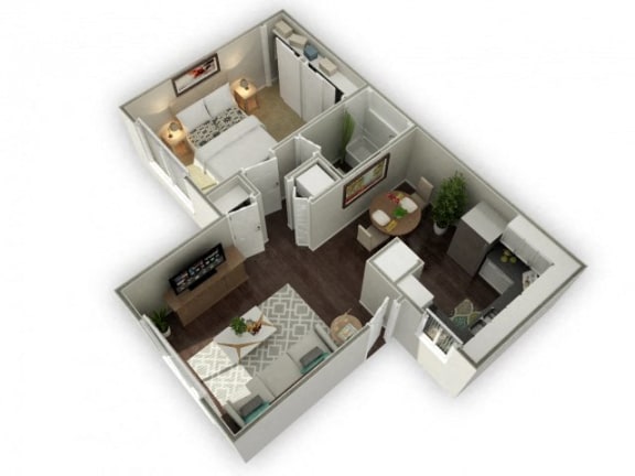 Ironwood Apartments Westover Alternate 3D Floor Plan