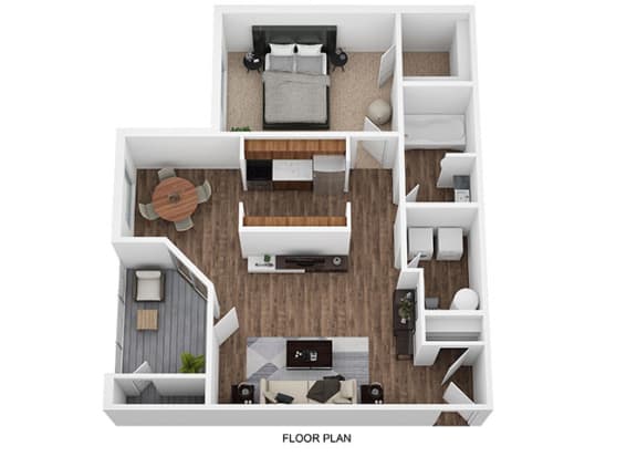 1 Bedroom 1 Bathroom Floor Plan at Shillito Park Apartments, Lexington, KY