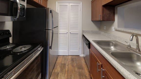Kitchen at Timberglen Apartments, Dallas, Texas