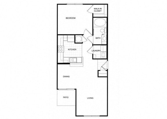 Abington Floorplan 1 Bedroom 1 Bath 728 Total Sq Ft at Legacy Farm Apartments, Collierville, TN 38017