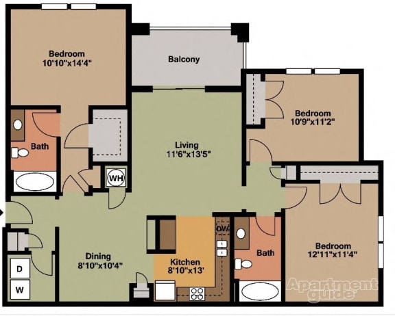 The Ridley Floor Plan 1372 Square-Foot The Ridley Floor Plan at Grand Oak at Town Park, Tennessee, 37167