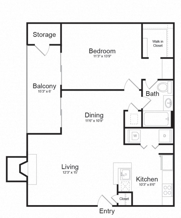 Floor plan Floor plan at Lakeside Mill, Owings Mill, MD