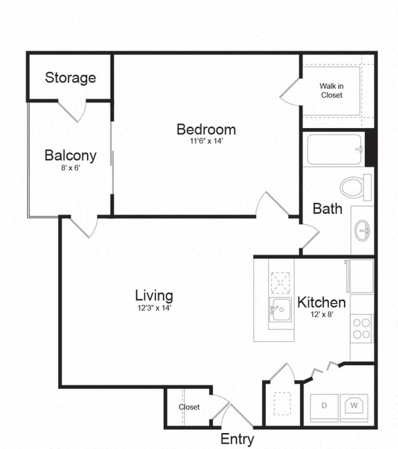 Floor plan at Lakeside Mill, Owings Mill, MD, 21117