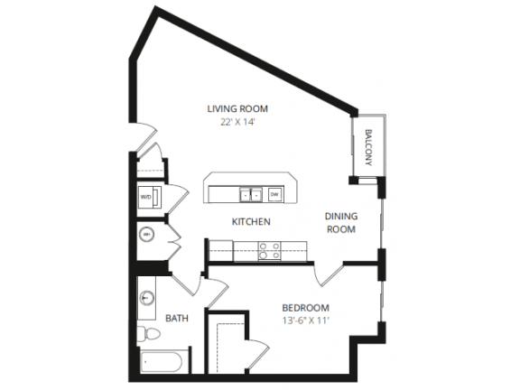  Floor Plan 1X1C