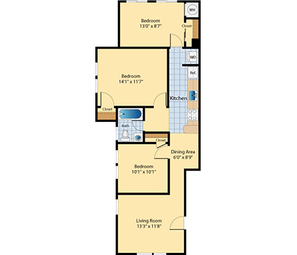 C5 Floor Plan at The Fields of Rockville, Rockville, 20850