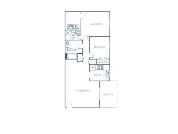 B2 Floor Plan B2 Floor Plan at The Pointe at Midtown, Raleigh, 27609