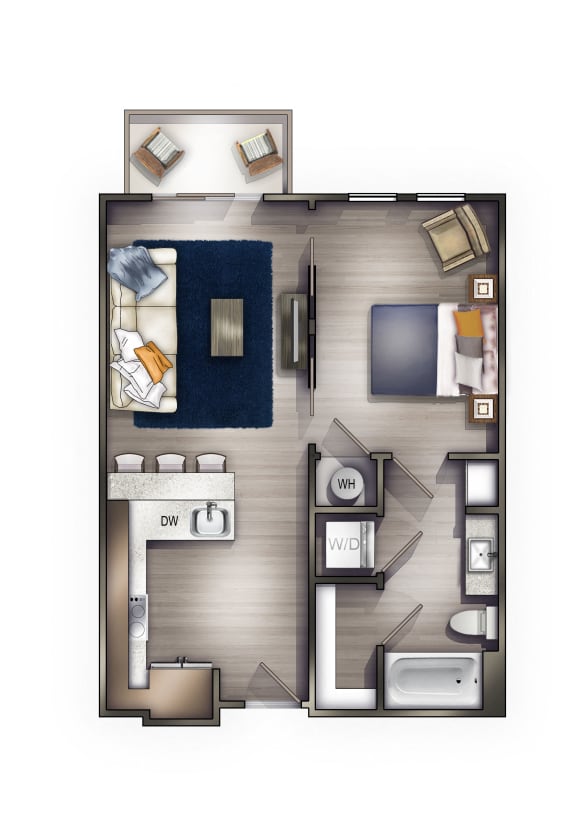 Floor Plan  A1 Floor Plan at Peyton Stakes, Nashville, TN, 37208