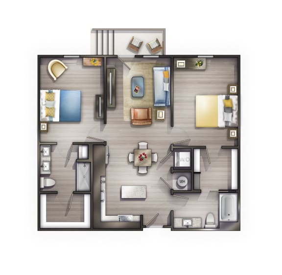B1 Floor Plan B1 Floor Plan at Peyton Stakes, Nashville, 37208