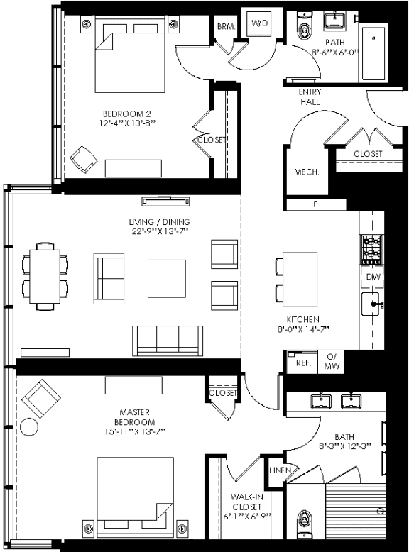 Floor Plan  B02 - 3N