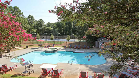 Relaxing Pool Area With Sundeck at 23Thirty Cobb, Smyrna, GA