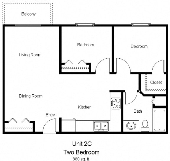 Dove Tree_2 Bedroom (C) Floor Plan