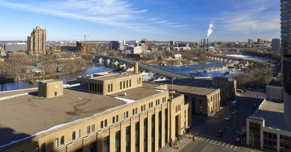 Drone Exterior View at Churchill, Minneapolis