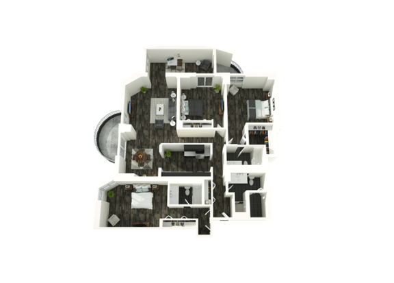 3 Bedroom 10 Floor Plan 3 Bedroom 10 Floor Plan at Durham, Edina, MN, 55435