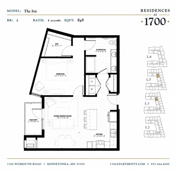 Floor Plan at Residences at 1700, Minnetonka, MN
