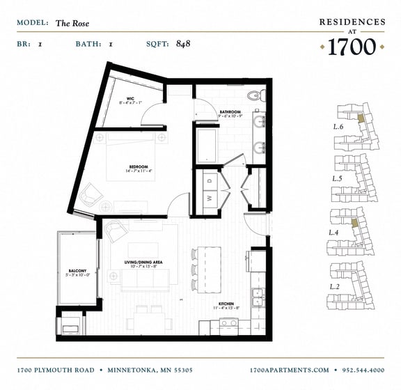 Floor Plan at Residences at 1700, Minnetonka, MN