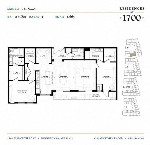 Floor Plan  Floor Plan at Residences at 1700, Minnesota, 55305