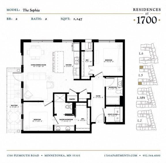 Floor Plan  Floor Plan at Residences at 1700, Minnesota, 55305