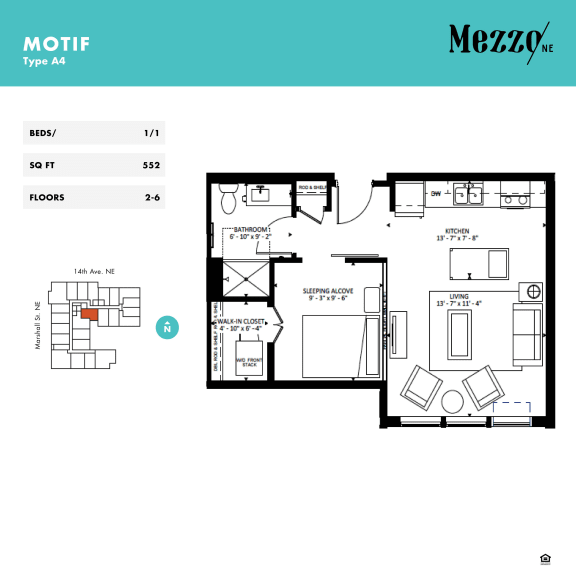 Floor Plan  Mezzo Apartments Northeast Minneapolis MN