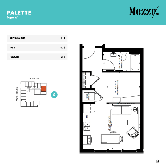 Floor Plan  Mezzo Apartments Northeast Minneapolis MN