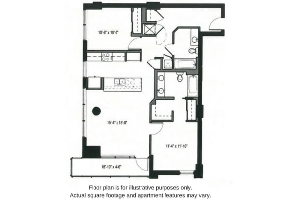 Floor plan at The Martin, Seattle, WA, 98121