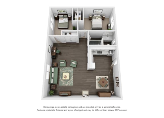Floor plan at Marine View Apartments, San Pedro, CA, 90731