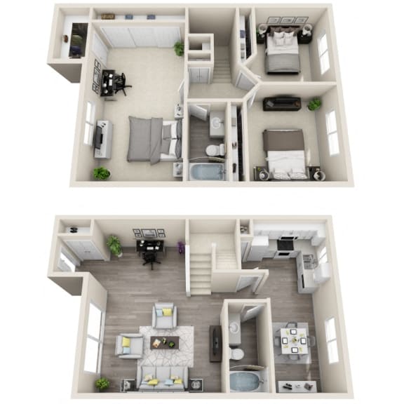 Floor plan Floor plan at Ocean Breeze Villas, California