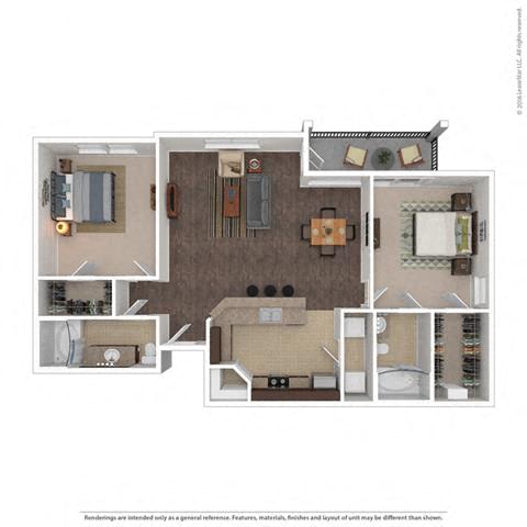 1170 Square-Foot Pandora Floor Plan at Orion McKinney, Texas, 75070