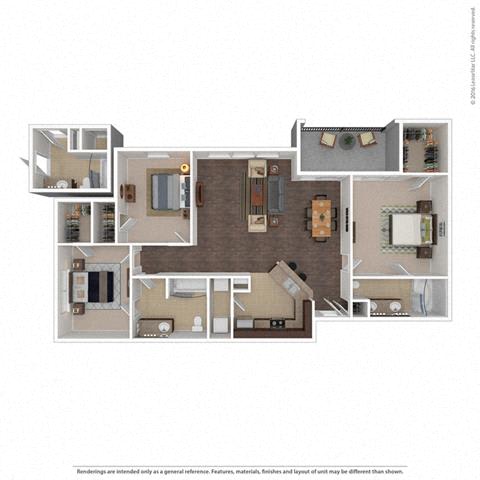 Floor Plan  1309 Square-Foot Zanstra Floor Plan at Orion McKinney, McKinney, TX