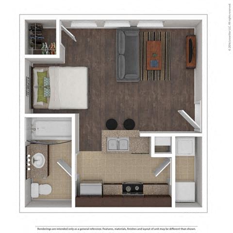 430 Square-Foot Zenith Floor Plan at Orion McKinney, McKinney, Texas