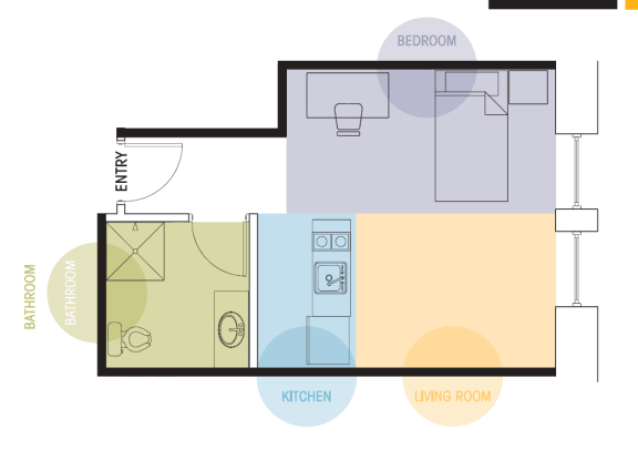 Studio Apartment Floor Plan Lofts @ 5 Lyon Grand Rapids Michigan
