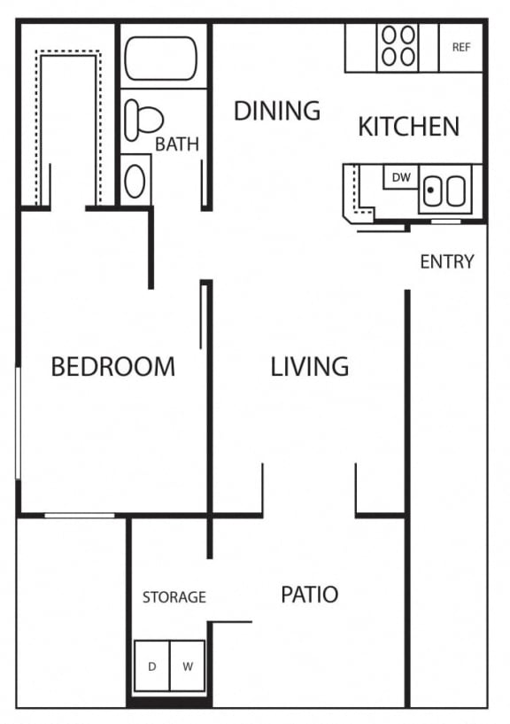  Floor Plan VICTORIA - 604 SQ FT