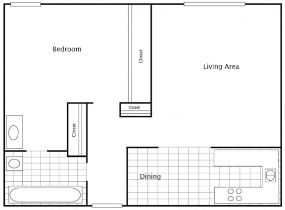  Floor Plan 1 BEDROOM 550 SQUARE FEET