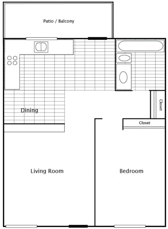  Floor Plan 1 BEDROOM 770 SQUARE FEET
