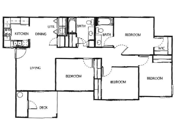 Champion Crossing 4 bed 2 bath floorplan Champion Crossing 4 bed 2 bath floorplan