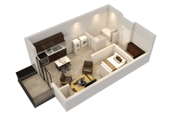 Apartment Floor Plan at Confluence on 3rd Apartments