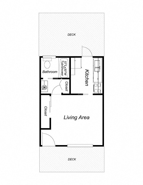 Floor Plan  Studio plan for Villa Santa Clara Apartments