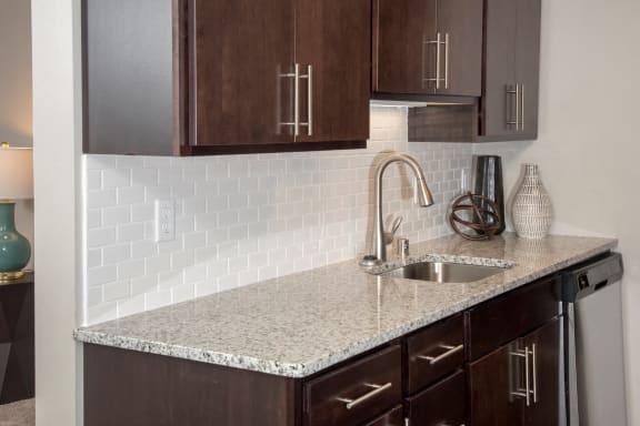 New Counter Tops and Cabinets at Aspenwoods Apartments, Eagan, MN, 55123