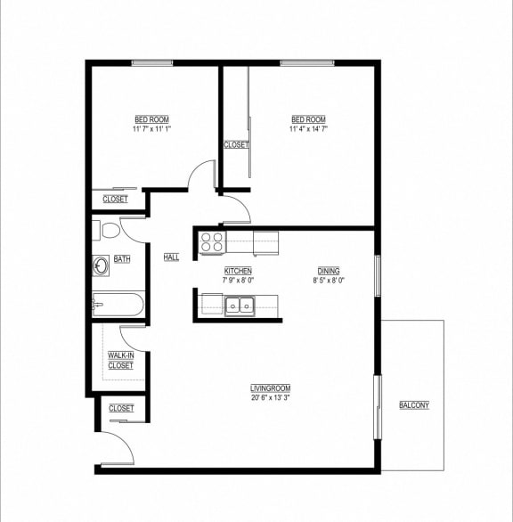 Floor Plan  Eden Glen Apartments in Eden Prairie, MN - ELM (Large)