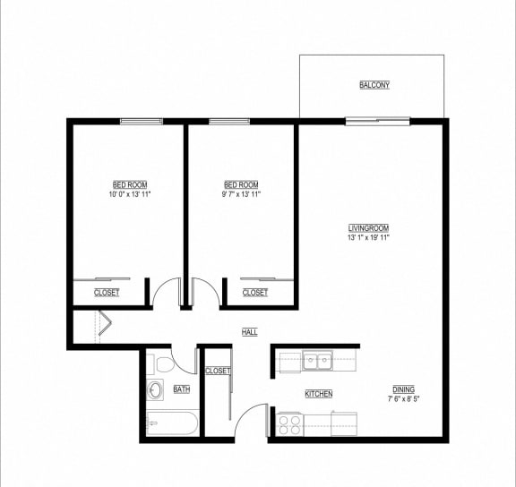 Floor Plan  Eden Glen Apartments in Eden Prairie, MN - TAMARACK (Large)
