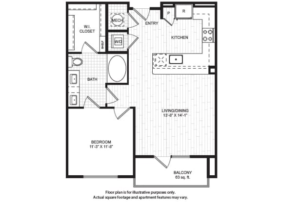 A4(1) Floor Plan at Windsor Old Fourth Ward, Georgia, 30312