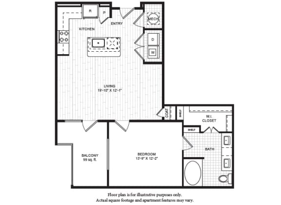 A5(1) Floor Plan at Windsor Old Fourth Ward, Georgia