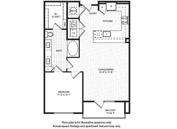 A6(1) Floor Plan at Windsor Old Fourth Ward, Atlanta, GA, 30312