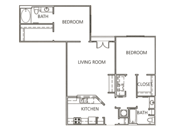 Dauphine Floor Plan Dauphine Floor Plan at The Orleans of Decatur, Decatur, GA, 30033